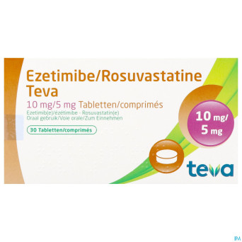 Ezetimibe rosuvastatine teva 10mg/ 5mg comp  30