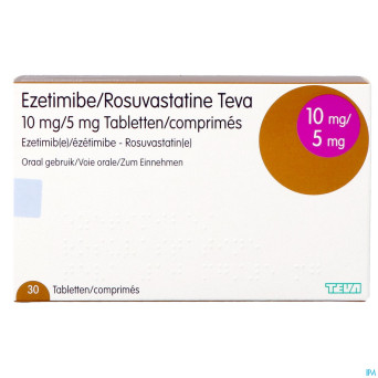 Ezetimibe rosuvastatine teva 10mg/ 5mg comp  30
