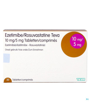 Ezetimibe rosuvastatine teva 10mg/ 5mg comp  30