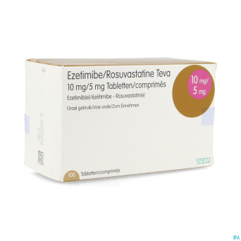 Ezetimibe rosuvastatine teva 10mg/ 5mg comp 100