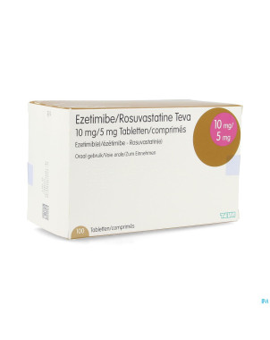Ezetimibe rosuvastatine teva 10mg/ 5mg comp 100