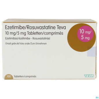 Ezetimibe rosuvastatine teva 10mg/ 5mg comp 100