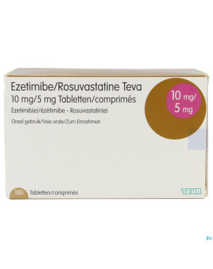 Ezetimibe rosuvastatine teva 10mg/ 5mg comp 100