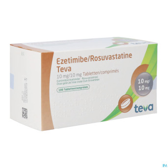 Ezetimibe rosuvastatine teva 10mg/10mg comp 100