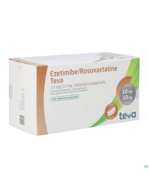 Ezetimibe rosuvastatine teva 10mg/10mg comp 100