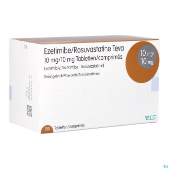 Ezetimibe rosuvastatine teva 10mg/10mg comp 100