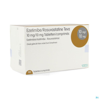 Ezetimibe rosuvastatine teva 10mg/10mg comp 100