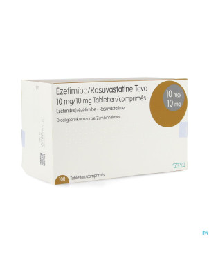 Ezetimibe rosuvastatine teva 10mg/10mg comp 100