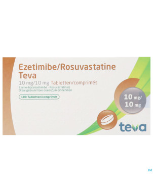 Ezetimibe rosuvastatine teva 10mg/10mg comp 100