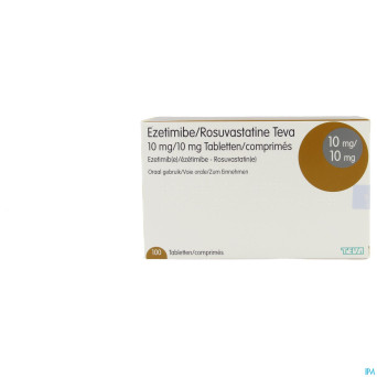 Ezetimibe rosuvastatine teva 10mg/10mg comp 100