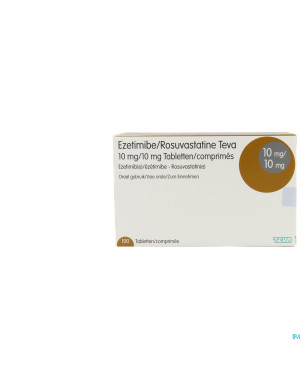 Ezetimibe rosuvastatine teva 10mg/10mg comp 100
