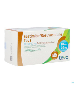 Ezetimibe rosuvastatine teva 10mg/20mg comp 100