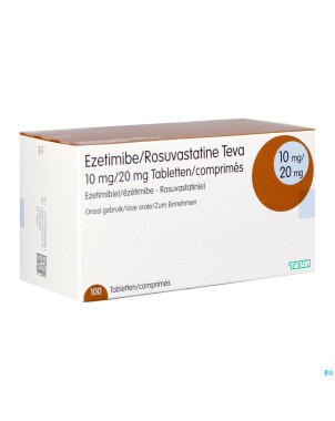 Ezetimibe rosuvastatine teva 10mg/20mg comp 100