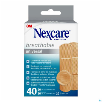 Nexcare 3m breathable univer.    strips 40 n0340as