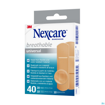 Nexcare 3m breathable univer.    strips 40 n0340as