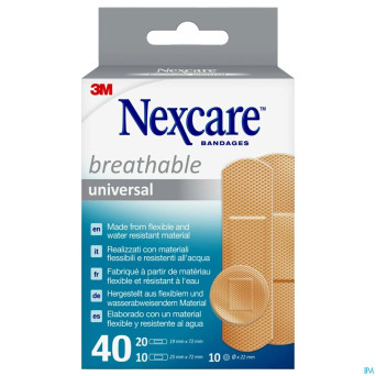 Nexcare 3m breathable univer.    strips 40 n0340as