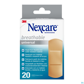 Nexcare 3m breath.univ.25x72mm strips 20 n0320ns-1