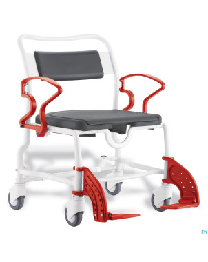 Atlanta chaise 175kg gris-rouge vif