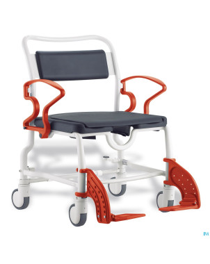 Dallas chaise 200kg gris-rouge vif