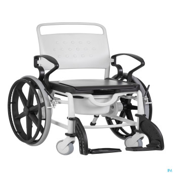 Genf chaise 130kg 24 pouces assise noire gris-noir