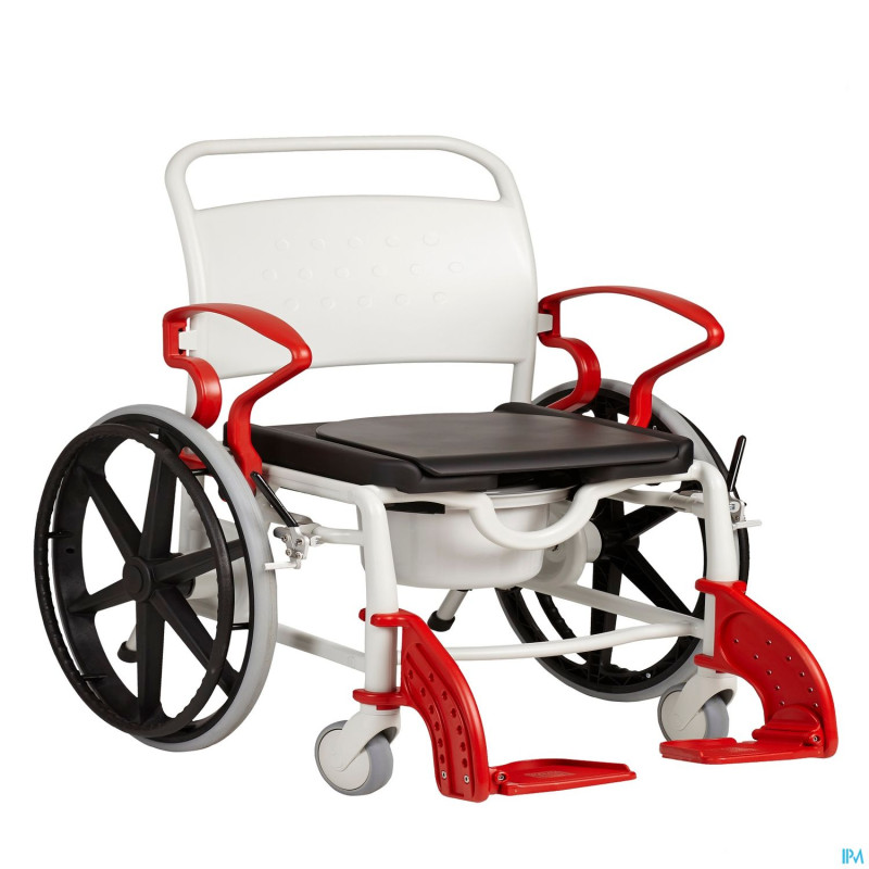 Genf chaise 130kg 24pouces assise noire gris-rouge