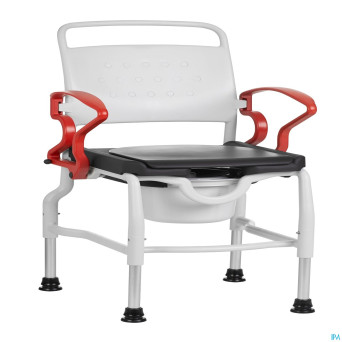 Konstanz chaise 130kg gris-rouge vif