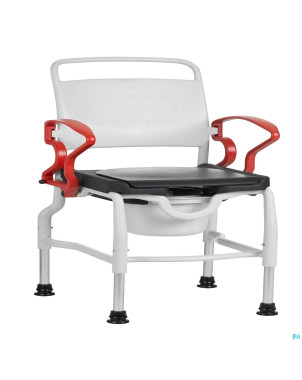 Konstanz chaise 130kg gris-rouge vif