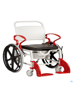 Miami chaise 150kg 24pouces assise noire grisrouge