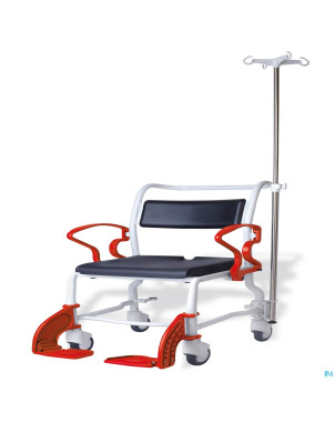 Oslo chaise 150kg gris-rouge vif