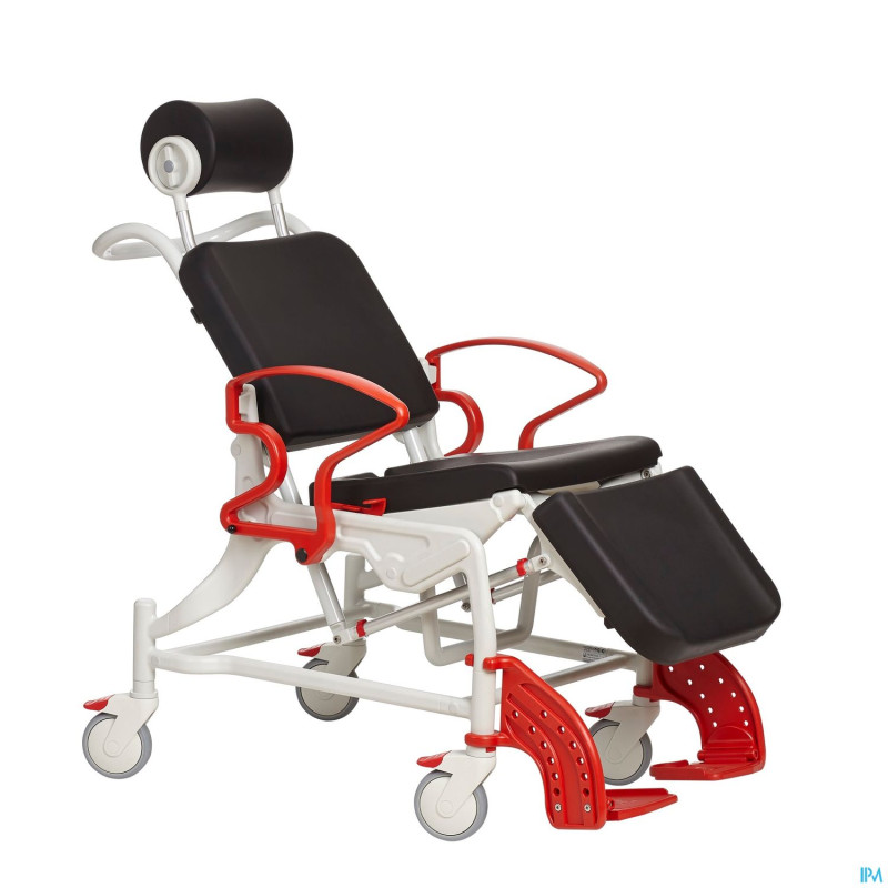 Phoenix chaise 150 assise noire fermee gris-rouge