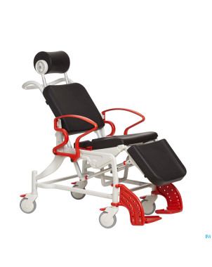 Phoenix chaise 150 assise noire fermee gris-rouge