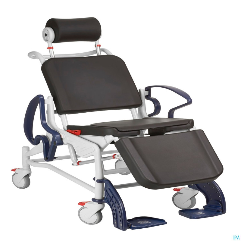 Phoenix chaise 150 assise noire ouverte gris-bleu