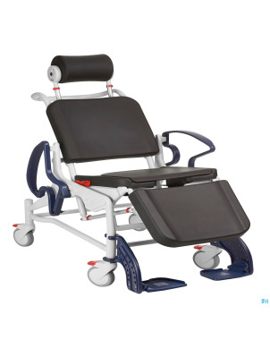 Phoenix chaise 150 assise noire ouverte gris-bleu