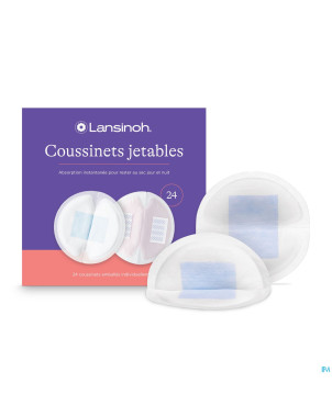 Lansinoh coussinets allait. jet. blue lock core 24
