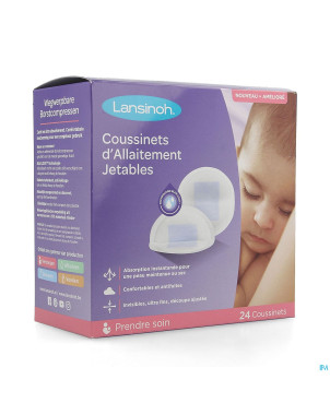 Lansinoh coussinets allait. jet. blue lock core 24