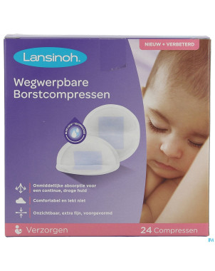Lansinoh coussinets allait. jet. blue lock core 24