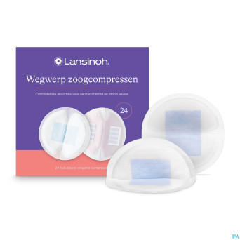 Lansinoh coussinets allait. jet. blue lock core 24