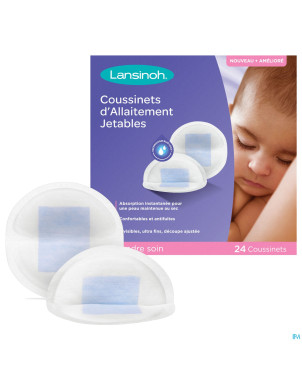Lansinoh coussinets allait. jet. blue lock core 24