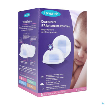 Lansinoh coussinets allait. jet. blue lock core 60