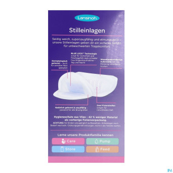 Lansinoh coussinets allait. jet. blue lock core 60