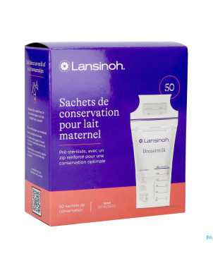 Lansinoh sachet conservation lait maternel50 40056