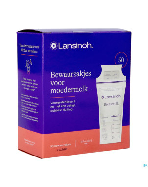 Lansinoh sachet conservation lait maternel50 40056