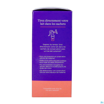Lansinoh sachet conservation lait maternel50 40056