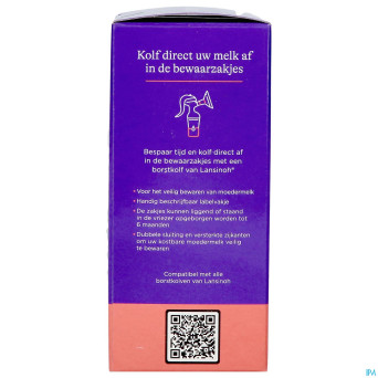 Lansinoh sachet conservation lait maternel50 40056