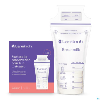 Lansinoh sachet conservation lait maternel50 40056