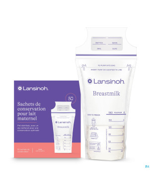 Lansinoh sachet conservation lait maternel50 40056