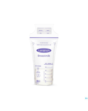 Lansinoh sachet conservation lait maternel50 40056