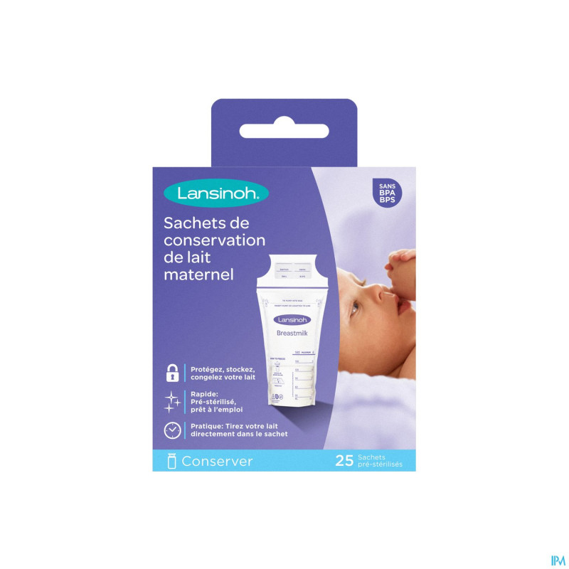 Lansinoh sachet conservation lait maternel25 99205