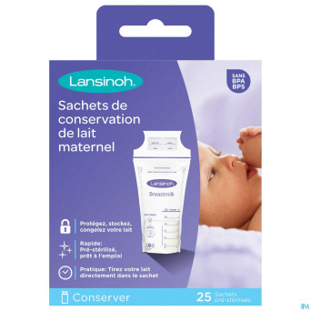 Lansinoh sachet conservation lait maternel25 99205