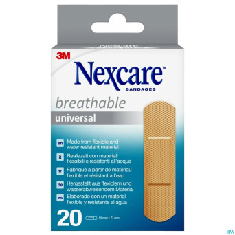 Nexcare 3m breath.univ.19x72mm strips 20 n0320ns-0